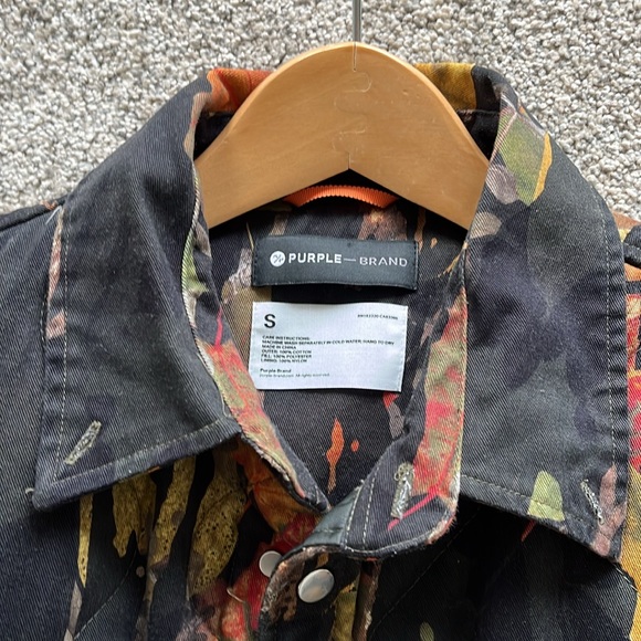 Purple brand jeans shirt jacket - Picture 2 of 4